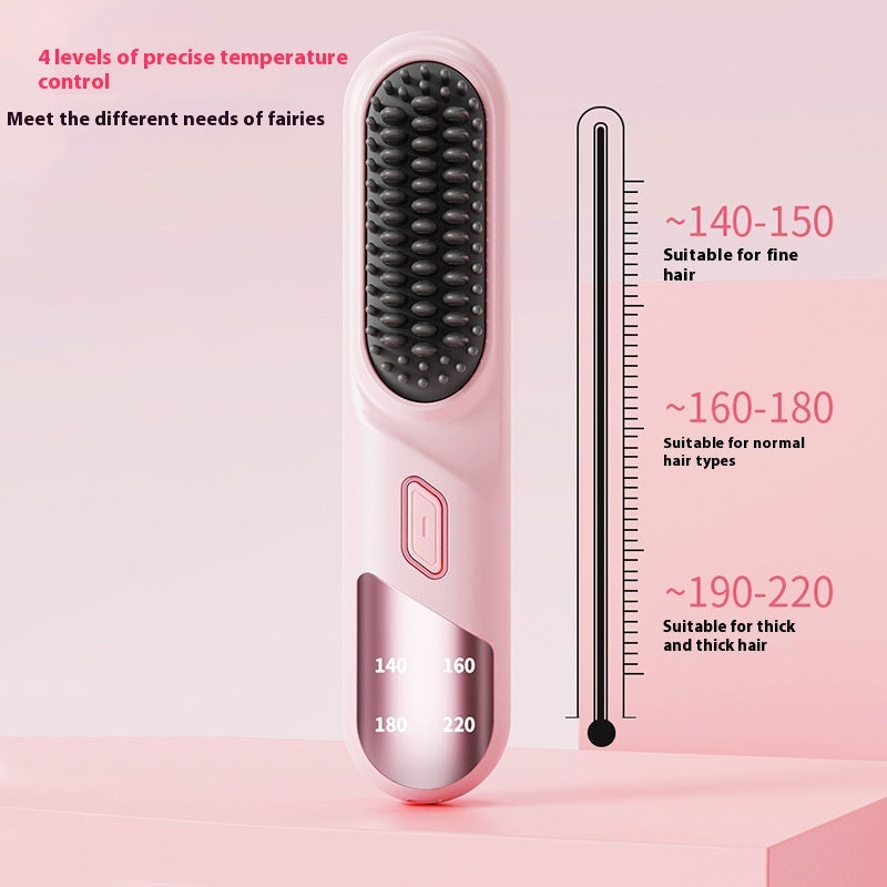 Wet Dry Cordless Hair Straightener Brush