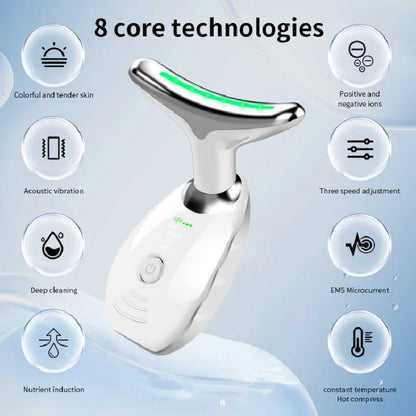 Colorful LED Photon Therapy Neck Face Beauty Device